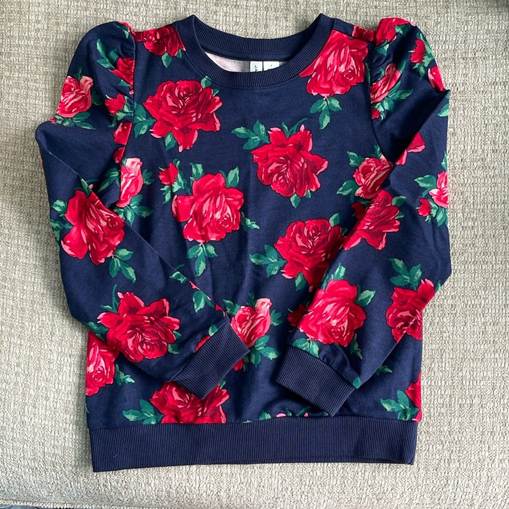 NWT Janie and Jack American Girl collection rose sweatshirt